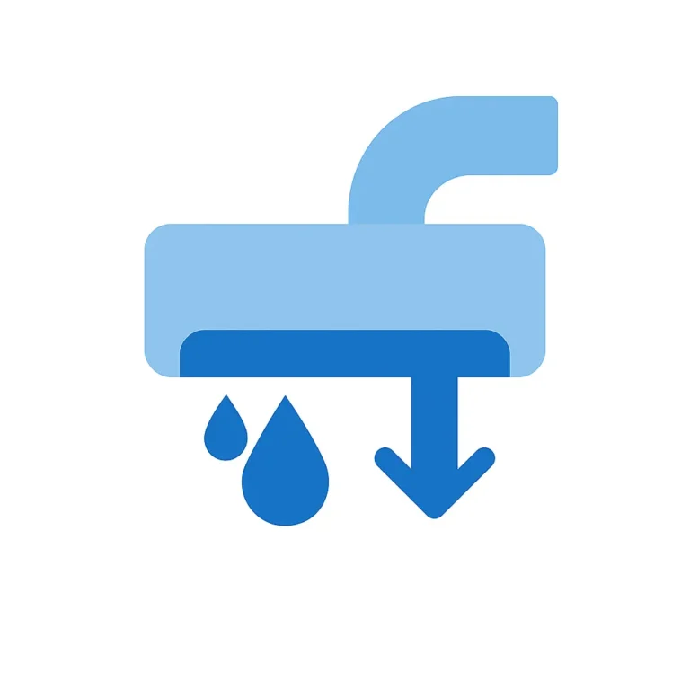 Icono de red separativa de saneamiento con doble conducción de agua